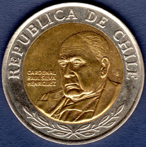 500 Pesos 2012 Moneda De Chile Cardenal Raúl Silva Henríquez
