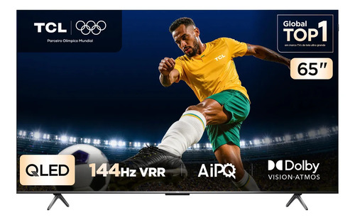 Smart TV TCL 65 Polegadas QLED 4K P8K WiFi Bluetooth Google TV 144Hz HDR10+ Dolby Atmos Vision 65P8K