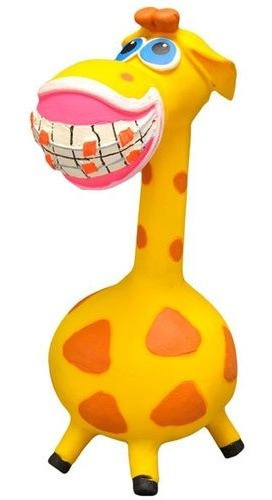 Imagem 1 de 4 de Brinquedo Látex Girafita Sorrisão Girafa De Aparelho 19cm