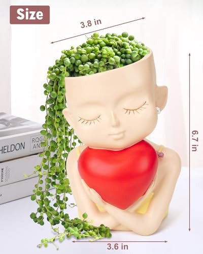 Macetas Face Planters, Macetero De Resina Con Forma De Cabez