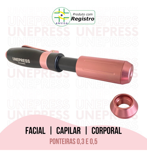 Caneta Pressurizada Com Anvisa Rosé Unepress