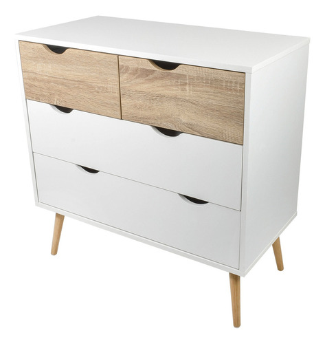 Mueble Cajonero Ropero Comoda Organizador Ropa Multiusos Color Blanco