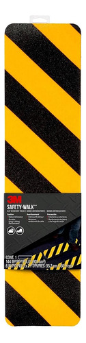 3m Safety-walk Slip Resistant Caution Tread, Negro / Amarill