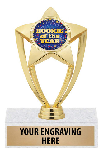Trofeo Rookie Of The Year Crown Awards Estrella Dorada