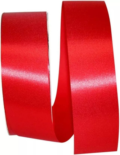 Listón Satinado Rojo 4cm 45 Metros 1 Rollo