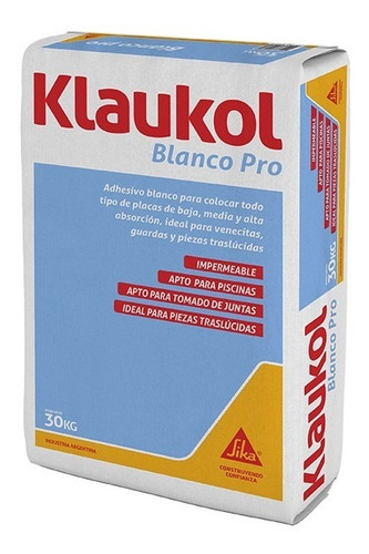 Solo Por Hoy!  Klaukol Blanco Pro Piscinas Venecitas 30kg