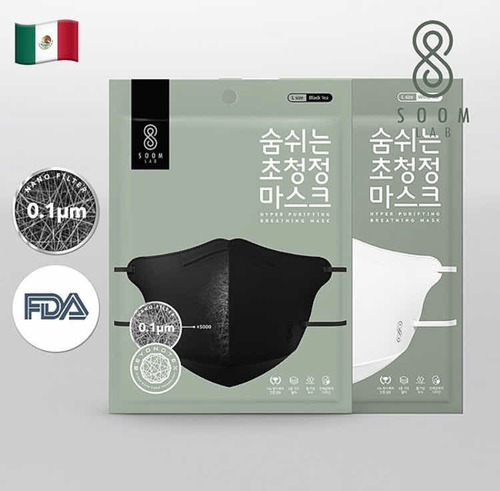 Cubrebocas Coreano Lavable Soomlab Original 30pz + 3 Kn95