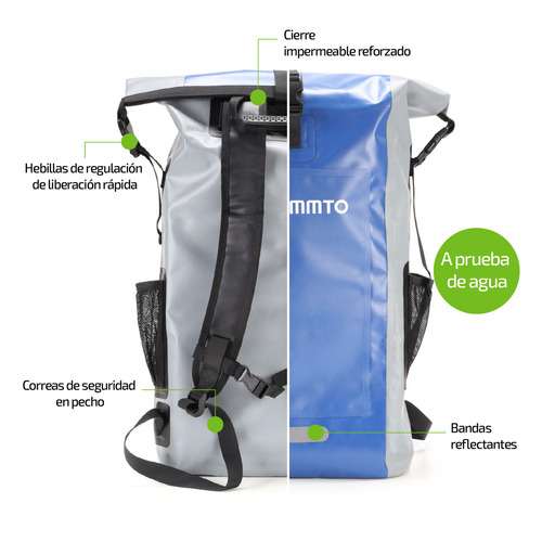 Imagen 4 de 10 de Mochila Estanco De Aire Libre 25 Lts Femmto Mochilero Viaje