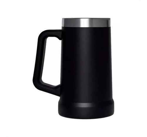 Caneca Térmica Inox Duplo Festa Cafe Churrasco Cerveja Cor Preto