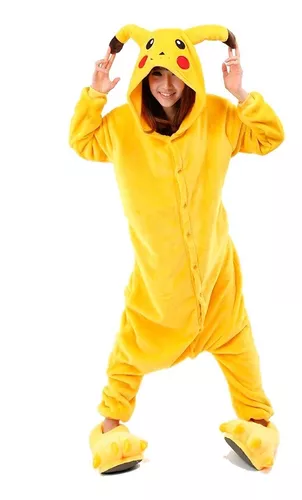 Pijama Mameluco Disfraz Cosplay Pikachu Adulto Pokemón