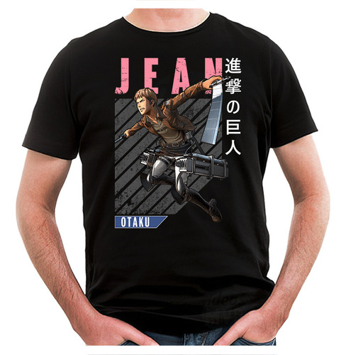 Remera Attack On Titan Jean 01 (negra:) Ideas Mvd