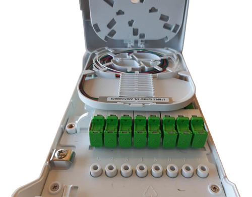 Caja Nap Cto Para Edificio Fibra Optica Ftth 1x8 Sc/apc X5u
