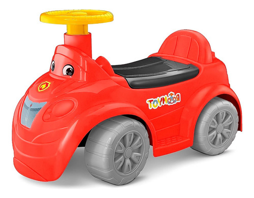 Carrinho De Empurrar Andador Toymotor Bebê Polícia Bombeiro Cor Vermelho