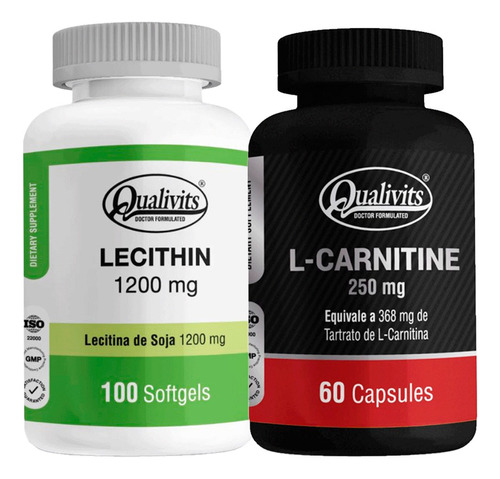 Lecitina De Soja L Carnitina 250 Mg X 60 Cápsulas Qualivits