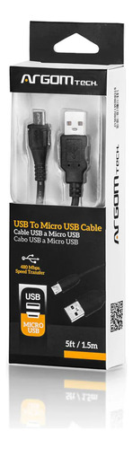 Cable De Carga Usb 2.0 Argomtech De 1.5 Metros