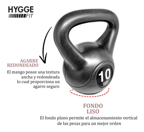 Imagen 6 de 10 de Pesa Rusa Kettlebell Importada 10 Kg Gym Fitness Crossfit