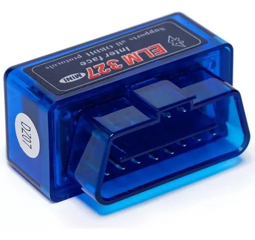 Mini Scanner Entrada Obd2 Versão Bluetooth 1.5 Azul Original
