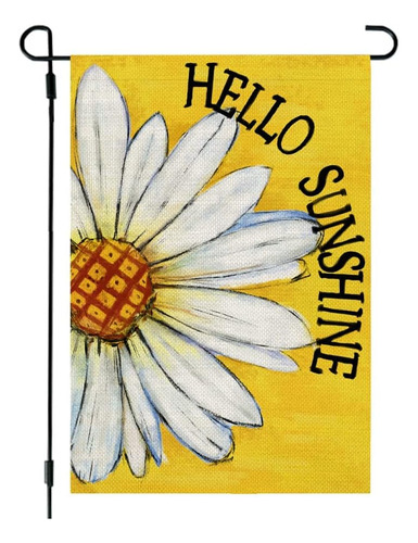 Bandera De Jardín De Verano Hello Sunshine De 12x18 ...