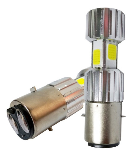 Foco Led Ba20d / H6 4 Caras Para Motocicleta 12v