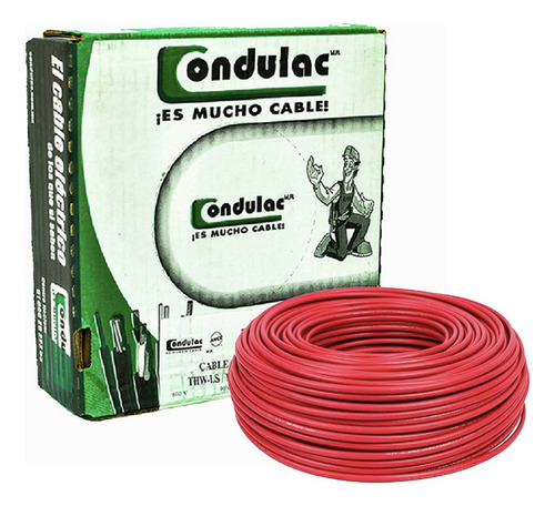 Cable Condulac Tipo Thw-ls/thhw-ls Rojo #10 Awg 100 Mts