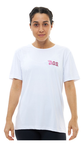 Camiseta Treino Bos Dry Fit Esportes Com Uv50+ Branca