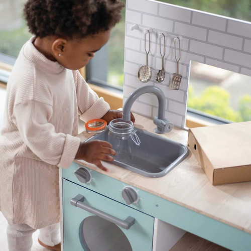Camión De Comida Y Cocinita De Madera Infantil 2 En 1 Plum