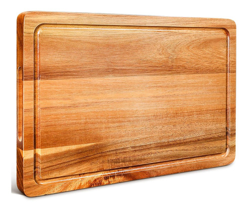 Tabla Cortar Madera Acacia Grande Para Cocina Reversible