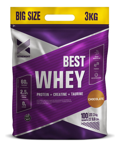 Best Whey Protein 3 Kg Xtrenght Proteína+creatina Y Taurina