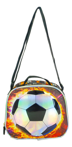 Mochila Carrito + Lunchera Escolar Futbol Para Nenes Niños Kit Vuelta Al Cole