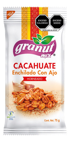 Cacahuate Enchilado 75g Granut Mix (12piezas)