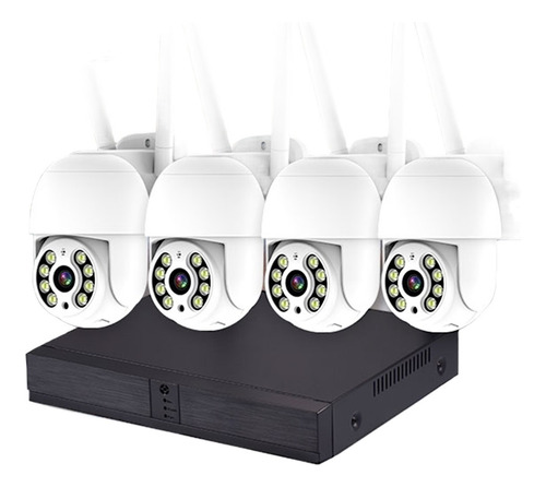 Kit De Sistema De Seguridad De Cámara Wifi De 2k Y 4mp,