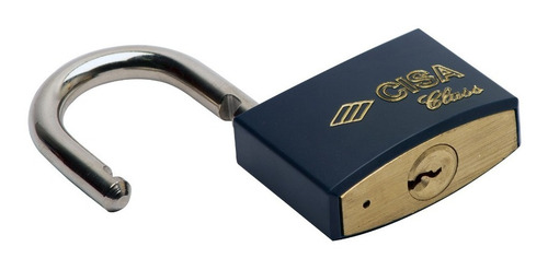 Imagen 2 de 10 de Candado De Arco 60mm Cubierta Abs Con 2 Llaves Cisa Class