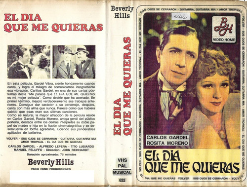 El Día Que Me Quieras Vhs Carlos Gardel Tito Lusiardo Tango