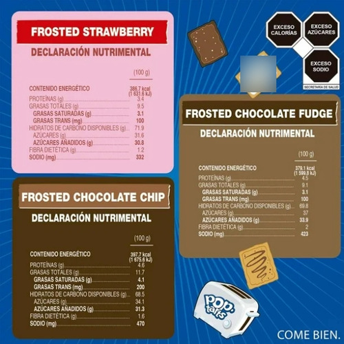 Tartas Pop Tarts Kellogg's Mix Fresa Fudge Chocolate 24 Pzas