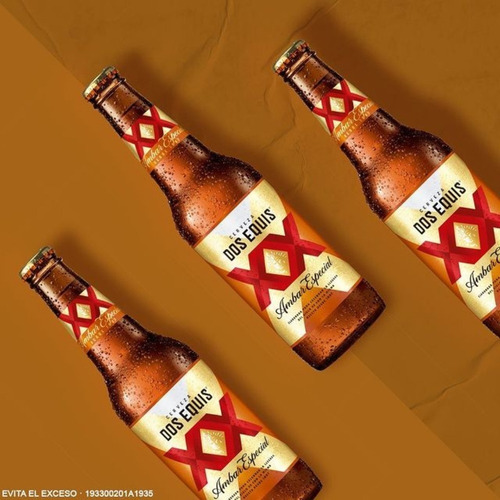 Cerveza Ambar Dos Equis 24 Pack Botella 355 Ml