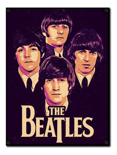 #1099 - Cuadro Decorativo - The Beatles Rock Poster No Chapa