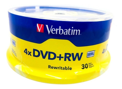  Dvd+rw Verbatim4.7 Gb  Verbatim 4x (30 Discos) Leer Descrip