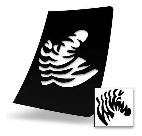 Stencil Reusable Galletas - Plantilla Animal Cara Zebra