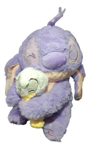 Peluche Stitch Con Pato Muy Suave Mediano Excelente Calidad Lila