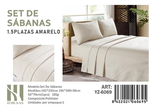 Juego De Sabanas De 200 Hilos Plaza Y Media Color A Elección