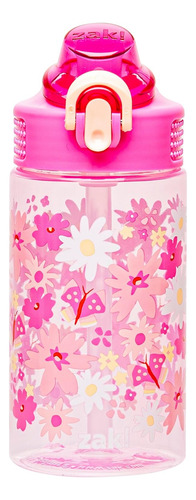 Zak Designs Botella Diseño De Minecraft, Plástico 16 Y 25 Oz Flower Power 16 Onza