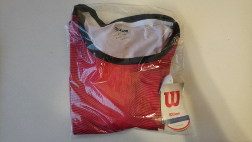 Playera Wilson Deportiva Manga Corta Color Rojo Gym Acuática (Usado)