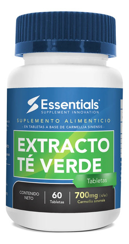 Te Verde Extracto Essentials 60 Tabletas Extracto Te Verde Sabor Natural