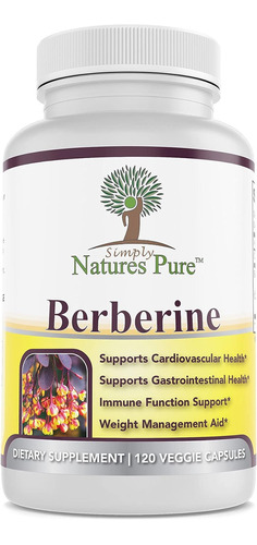 Berberina Premium  Hcl 500 Mg - 120 Capsulas Suplemento