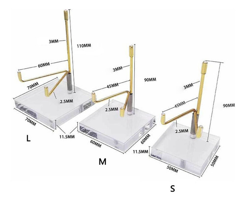 Soporte Acrílico Transparente Para Bolas De Cristal Con Base