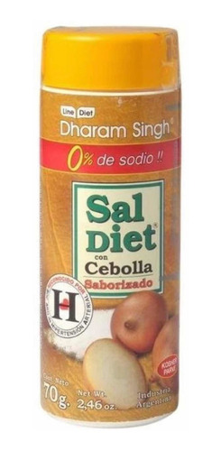 Sal Diet Saborizada Con Cebolla Dharam Singh X 70 Grs.