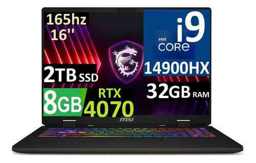 Msi Sword 16 2025 Core I9 14900hx 32gb 2tb Ssd Rtx4070 8gb