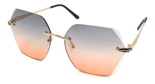 Gafas Mujer Dama  Filtro Uv 400 Bisel Naranja