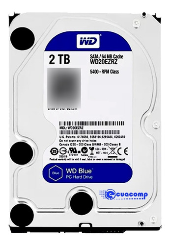 Disco Duro Western Digital De 2tb Sata De 3.5'' Para Pc Blue