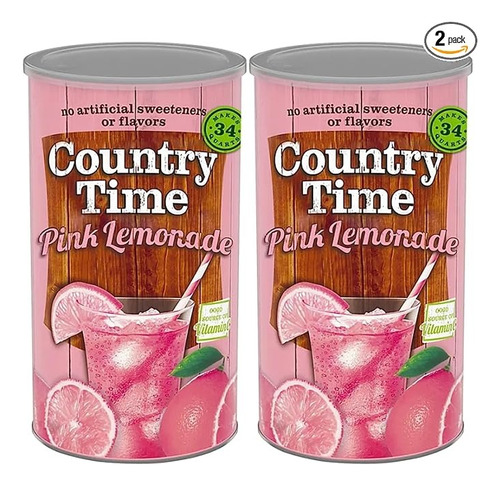 2 Pack Limonada Rosa Country Time 82.5 Oz C/u 